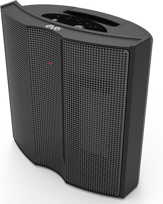 EVO Twin Ceramic Heat Logic Heater (5 Temperature Settings) Tip Over Cutoff Switch, Auto Overheat Shut-off, and 15-Second Cool Down