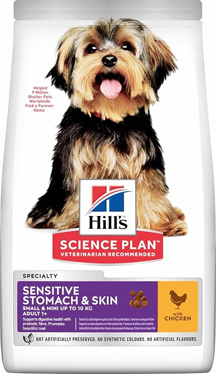 Hill's SCIENCE PLAN Hassas Mide & Deri Yetişkin Küçük ve Mini Irk Tavuklu Köpek Maması 1.5 kg [Enerji Sınıfı A]