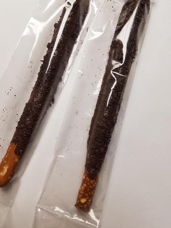 Chocolate Covered Pretzel Rods Chocolate Cookies and Cream Pieces 16 Rods