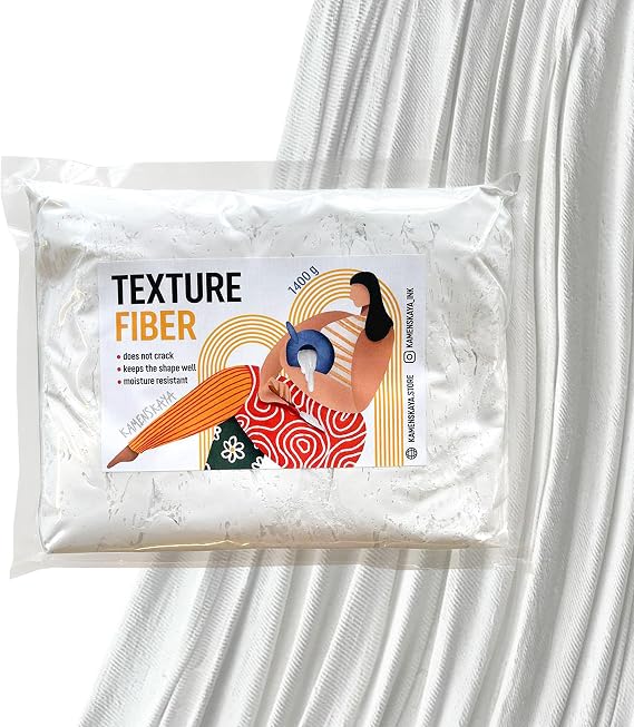 KAMENSKAYA Texture Fiber: Modeling Paste/Sculpting Paste Fiber, for Creating 3D Fabric Textures in Art