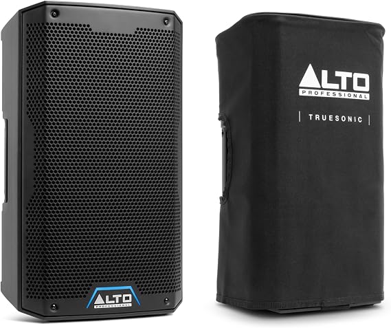 ALTO TS408-2000W 8" Active PA Speaker with 3 Channel Mixer, Bluetooth Streaming and Durable Slip-on Cover for TS408 Active Powered PA Speaker