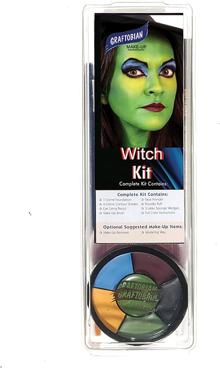 Graftobian Witch Character Makeup Kit - Witch Makeup Set for Costumes, Cosplay, and Halloween
