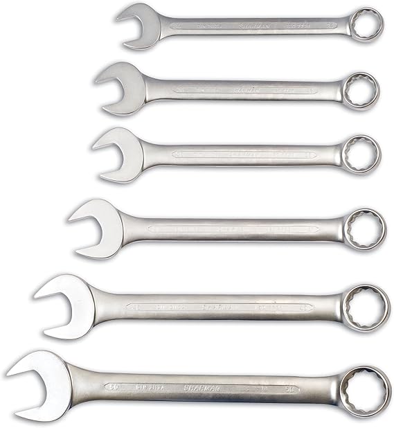 Laser 4887 Jumbo Combination Spanner Set 6pc
