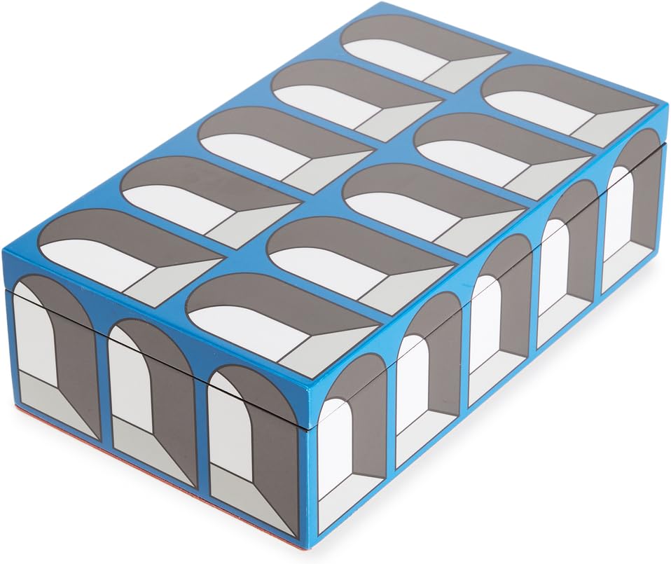 Jonathan Adler Medium Arcade Lacquer Box,Blue