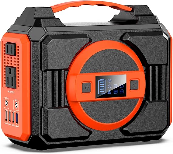 Portable Power Station 300W,220Wh Solar Generator Backup Battery Pack Bank