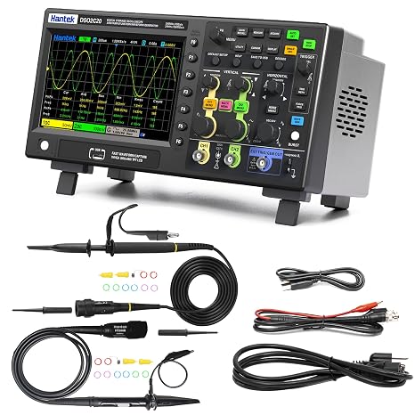 DSO2C20 Hantek Oscilloscope, 200 MHz Bandwidth with 2CH 2GSa/s Sample Rate