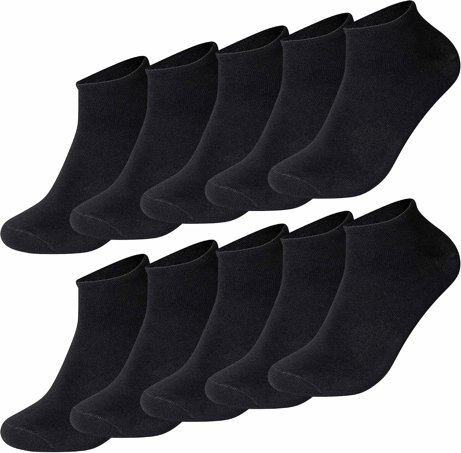 Anthony Jackson Box of 10 BAMBOO Premium Seamless Men's - Women's Sneaker Socks