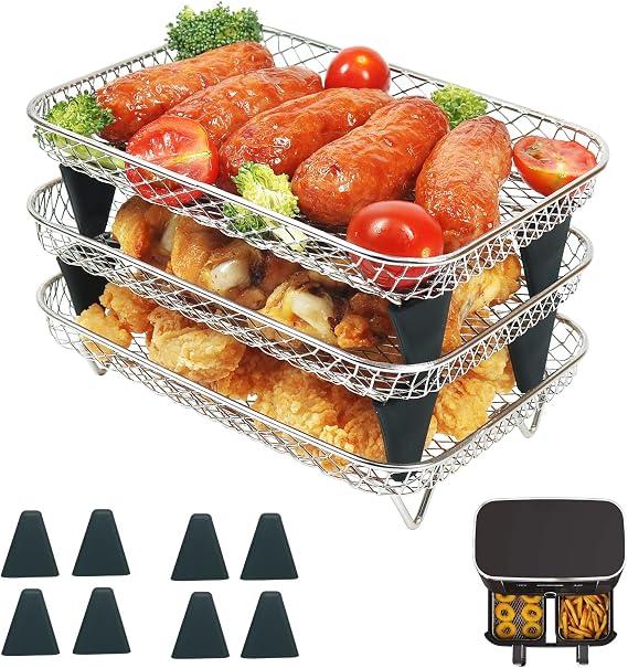 YQL Airfryer Accessory Racks for Ninja Foodi Dual Zone 7.6L AF300EU/AF200EU