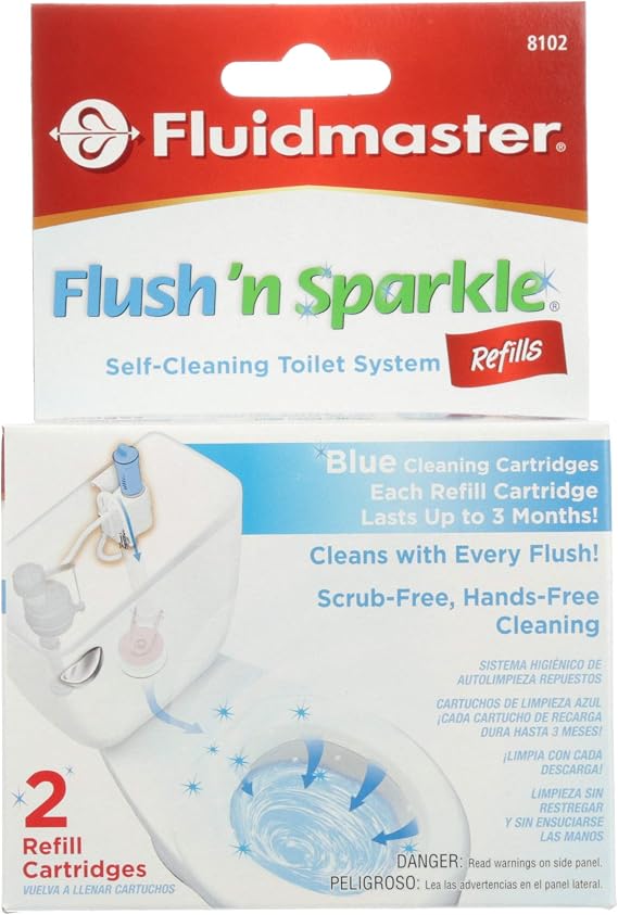 Fluidmaster Flush 'n Sparkle Blue Toilet Cleaner Refills, 2-Pack