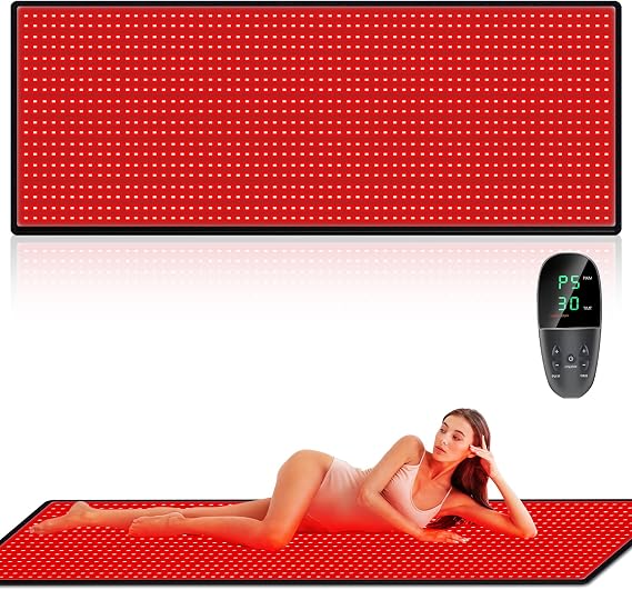 Red Light Therapy Mat for Body Pain Relief,Red Light Therapy Blanket 1280 LEDs Red Near Infrared 660nm 850nm Full Body Pad, 71"x 31" Large Red Light Therapy Pad