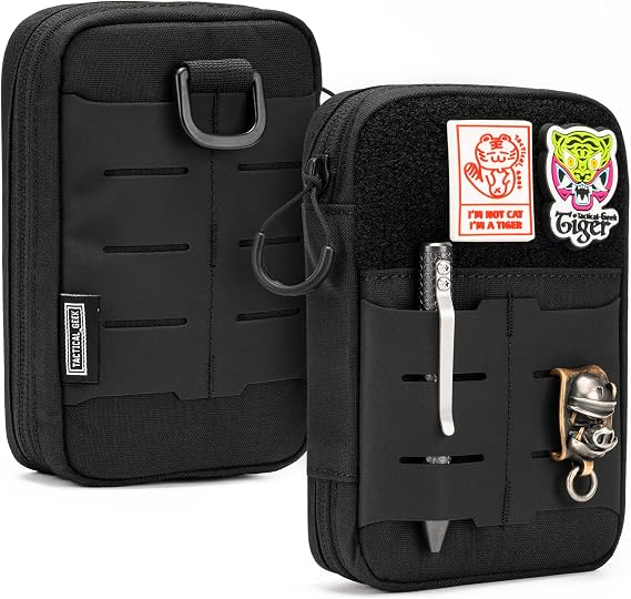 TACTICAL_GEEK Block E Series EDC Pouch Compact Belt Bag Multi-Purpose Molle EDC Bag Gadget Organiser Multi-Purpose Molle Tool Pouch for Multitools Nylon Everyday Tool Organiser Bag