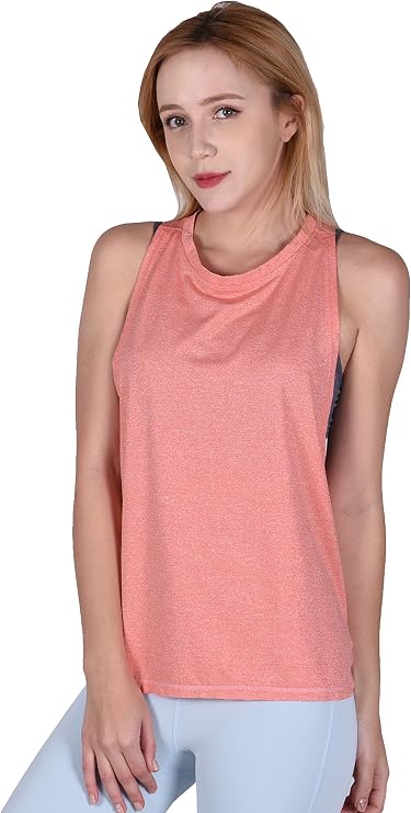 Private Island Sports Women UPF50+ Tankini Top Sleeveless Shirts Swim Rash Guard Workout Sun Protection (BCUT)