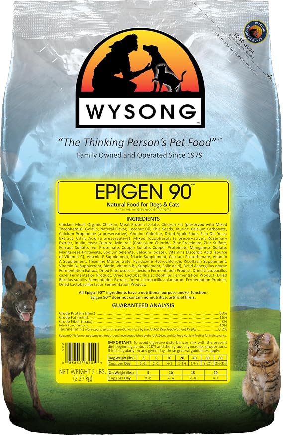 Wysong Epigen 90 Starch Free Canine Feline Dry Formula Dog Cat Food (WDCFE905), Chicken, 5pounds