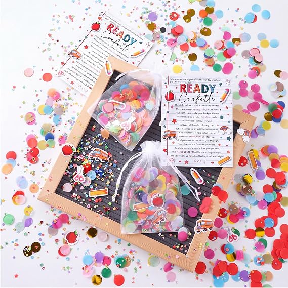 24 Sets Ready Confetti Back to School Supplies, Cute