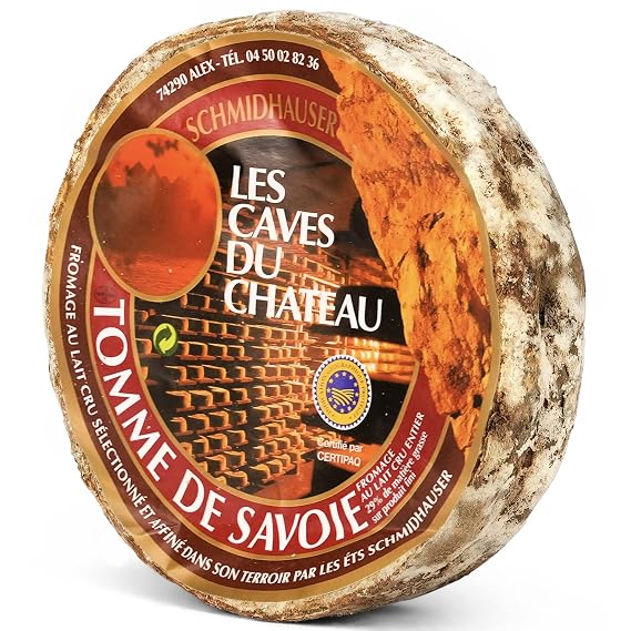 Tomme de Savoie Semi-Firm Cow's Milk French Cheese from France Wedge - 1 lb / 454 g (Not The Whole Wheel) -  OVERNIGHT