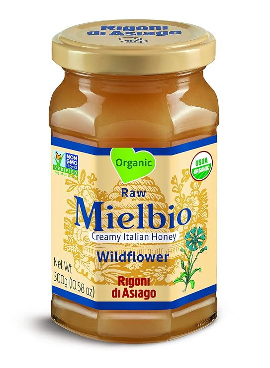 Rigoni di Asiago Organic Mielbio Wildflower Creamy Honey, 10.58 ounce, (Pack of 1)