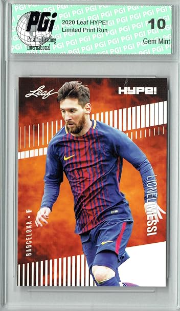 Lionel Messi Trading Card 2020 Leaf HYPE! Only 5k Made #46 PGI 10