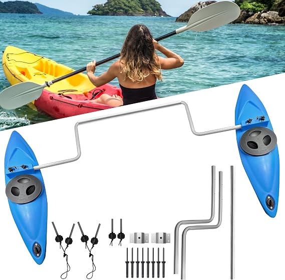 Kayak Stabilizers, Canoe Stabilizer, Kayak Outriggers & Stabilizers System Kit with Installation Accessories and Sidekick Arms Rod