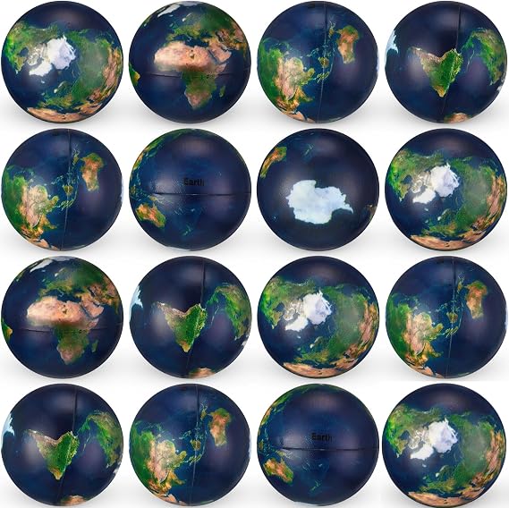 Vinsot 60 Pack Globe Earth Ball Bulk 2.5 Inch Foam Mini Globe Balls