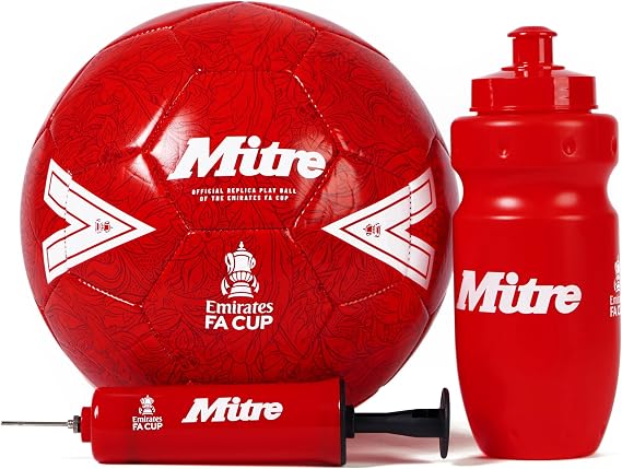 Mitre Adult Unisex FA Cup Gift Set 2526 Football, Red/White, 4