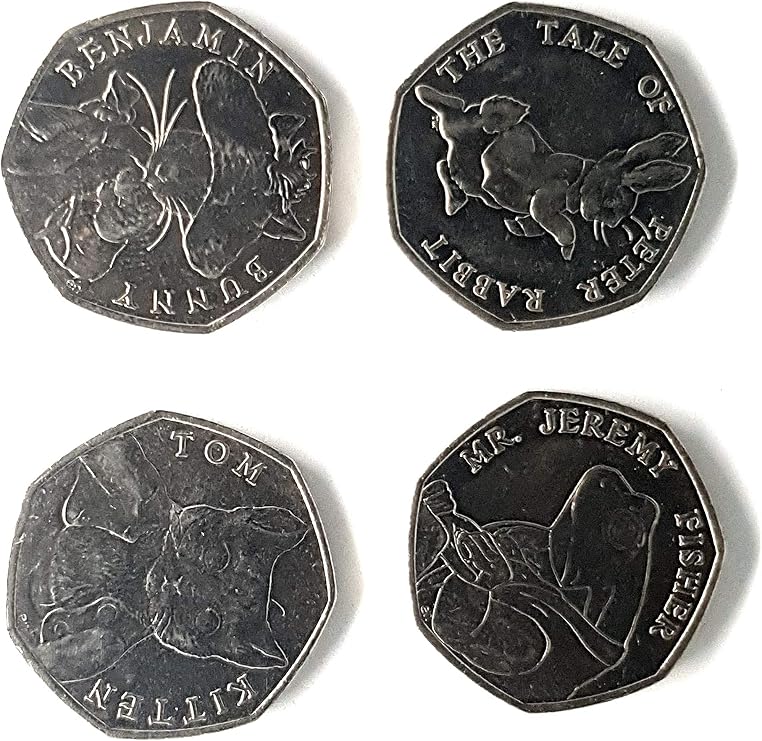 UK 50 pence 2017 Beatrix Potter 50p Set