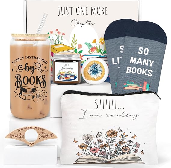 Frerdui Gifts for Book Lovers Women Girls - 6 PCS Book Lover Gifts for Women - Bookish Gift for Readers, Librarians, Bookworms, Birthday Mothers Day Gift for Books Reading Lovers Woman Girl Friend