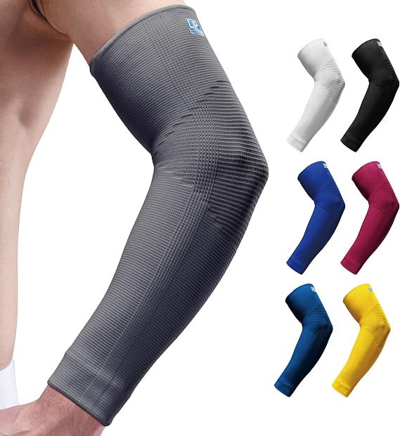 LP 668 Compression Arm Sleeve Elbow Pain Relief for Men & Women Elbow Brace for Tennis, Golf, Basketball, Pickleball (S-XL)
