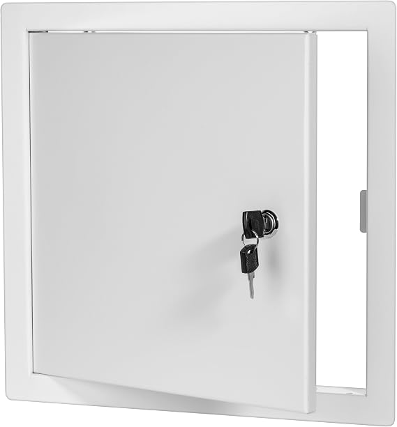 Premier Flush Access Panel, 12x12, Steel, 2002 Series, Keyed Latch