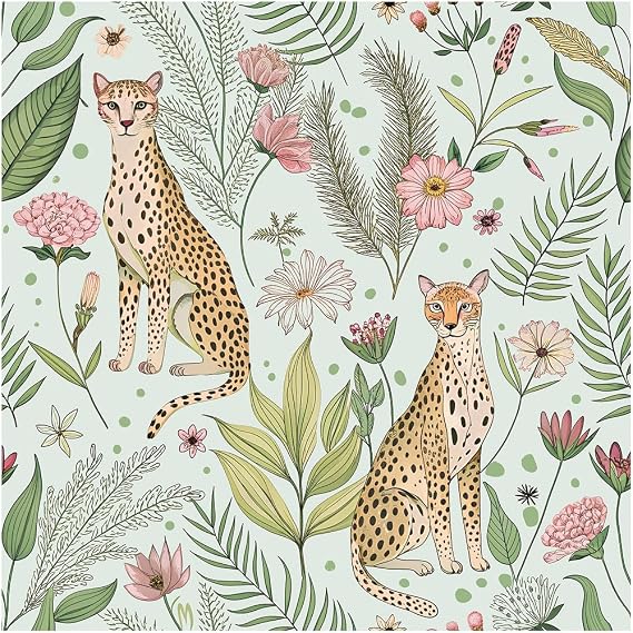 Floralplus Wallpaper Peel and Stick Jungle Leopard Wallpaper