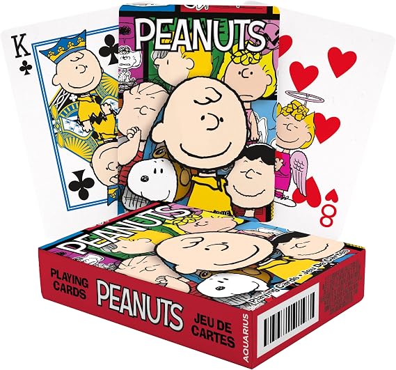 AQUARIUS Peanuts Cast Playing Cards Standard Size Themed Novelty Deck with 52 Unique Comic Strip Designs Collectible Merchandise Gift for Teens and Adults