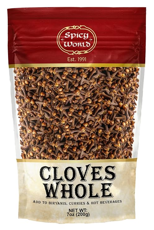 Whole Cloves 7 Oz Bag - Great for Foods, Tea, Pomander Balls, and Even Potpourri - by Spicy World