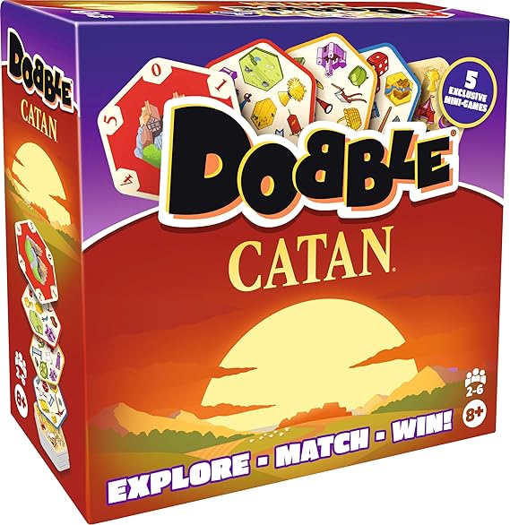 Asmodee | Dobble Catan | Family Card Game | Ages 8+ | 2-6 Players | 15 Minutes Playing Time