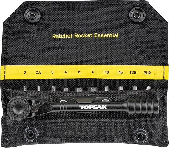 Topeak Ratchet Rocket, Lite DX+ or Essential, Lightweight Ratchet Tool Set with Bits and Carry Bag