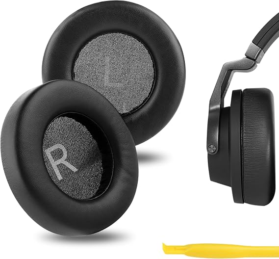 Geekria Replacement Ear Pads for AKG K845BT/ K845/ K545/ K540 Headphones Ear Cushions, Repair Parts (Black)