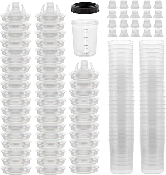 Master Paint System MPS Disposable Paint Spray Gun Cup Liners & Lid System