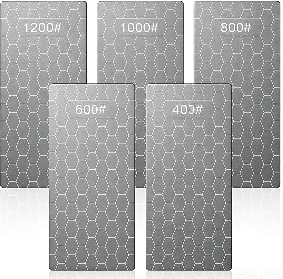 5 PCS Diamond Sharpening Stone, Diamond Sharpening Plate | Diamond Ston, Knife Sharpener Stone,sharpening Plate Honing Stones Knives 400/600/800/1000/1200 Grit