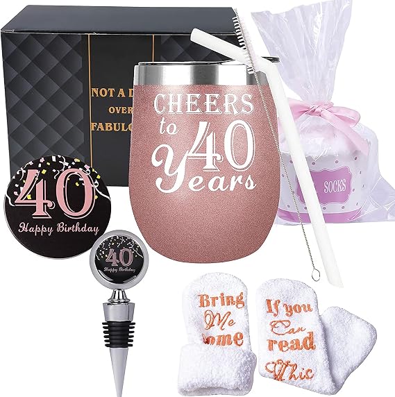 40th Birthday Gifts for Women, 40th Birthday Decorations for Women, Turning 40 Gifts for Women, 40 Birthday Tumbler, 40th Birthday, 40th Birthday Gifts, 40 and Fabulous Gifts for Women