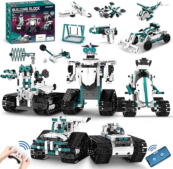 12 in 1 Robot Building Set with RC & APP for Boys Kids Age 8-14