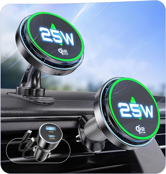 MSXTTLY Qi2.2 25W for MagSafe Mobile Phone Holder Car with Charging