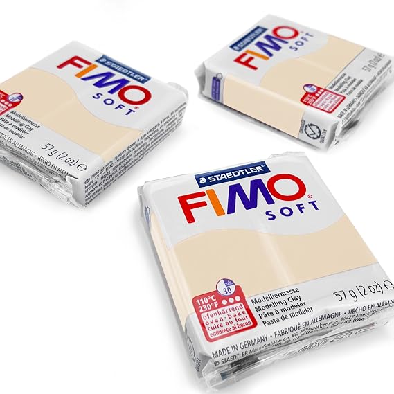 FIMO Soft Polymer Oven Modelling Clay - Most Popular Colours - 57g - Set of 3 - Sahara