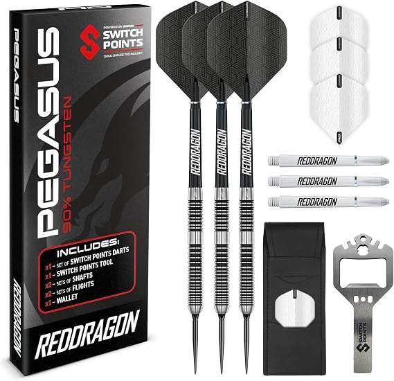 RED DRAGON Darts | Pegasus Original or Switch Point | Tungsten Darts Set