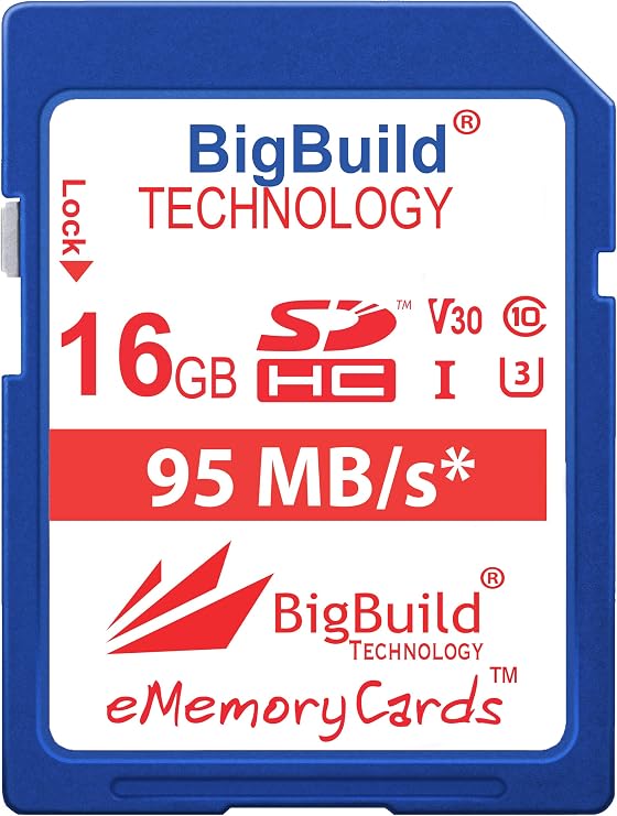 16GB UHS-I U3 95MB/s Memory Card for Canon PowerShot SX420 is, SX430 is, SX520 HS, SX530 HS, SX540 HS, SX60 HS, SX610 HS, SX620 HS, SX710 HS, SX720 HS, SX730 HS, SX740 HS Camera
