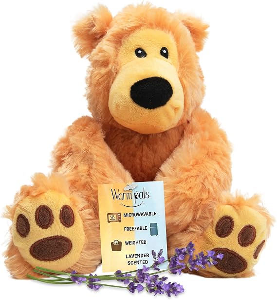 Warm Pals Bear Hugs, Microwavable Weighted Plush, Heated for Warmth