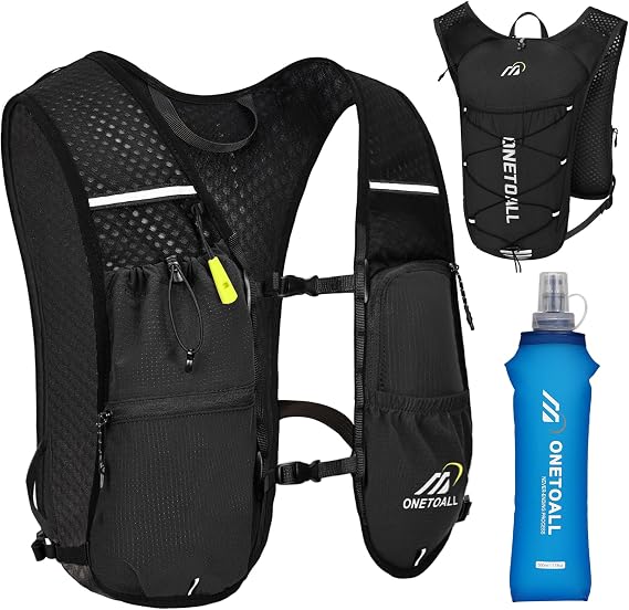 Women's Running Vest with 500 ml Hydration Bottle/2L Hydration Bladder Lightweight Hydration Backpack Running Men's 6L Running Vest Reflective for Jogging Trail Running Bike Marathon
