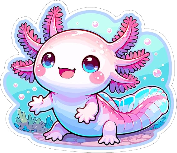 Axolotl Sticker 4 Inch Waterproof Vinyl Decal ID44990