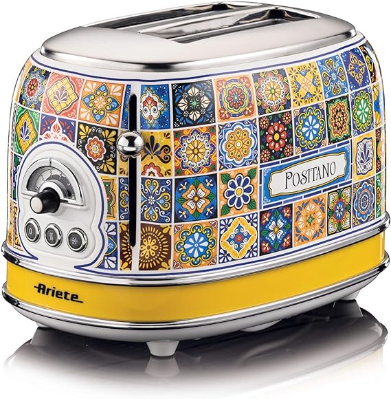 Ariete Positano Ekmek Kızartma Makinesi 2 Dilim 0155/1P - 810 Watt, Metal Gövde, 2 Dilim Kapasite, Buz Çözme, Isıtma, 6 Kızartma Ayarı, Kolay Temizlik, Çıkarılabilir Kırıntı Tepsisi