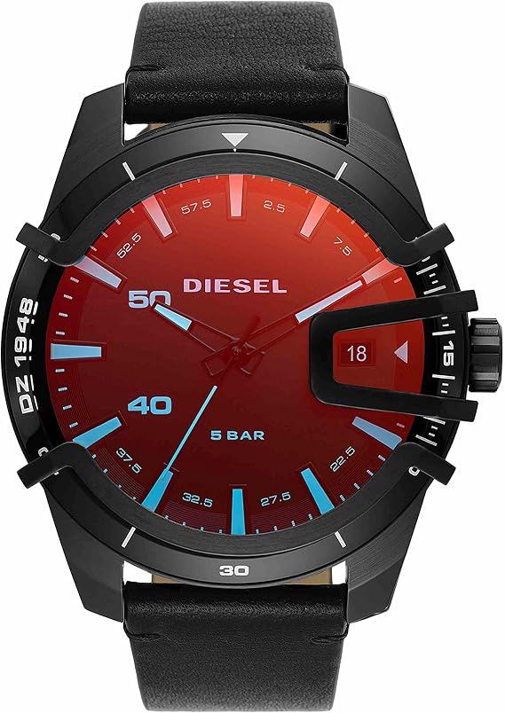 Diesel Caged Men's Watch with Stainless Steel Bracelet or Genuine Leather Band
