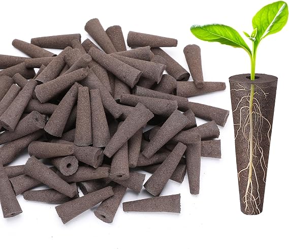 Doter 50 pcs Grow Sponges for Hydroponics Compatible with AeroGarden, Hydroponics Growing System Pods, General Hydroponics Rapid Rooter, Starter Plug for Seeds or Cuttings