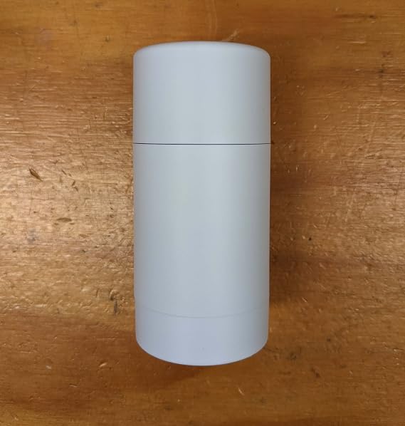 Empty Deodorant Containers - Twist-up, Reusable, Recyclable, DIY Empty Deodorant Tubes, Bottom-fill 2.65 Oz (25% PCR Matte-White, 4-Pack)