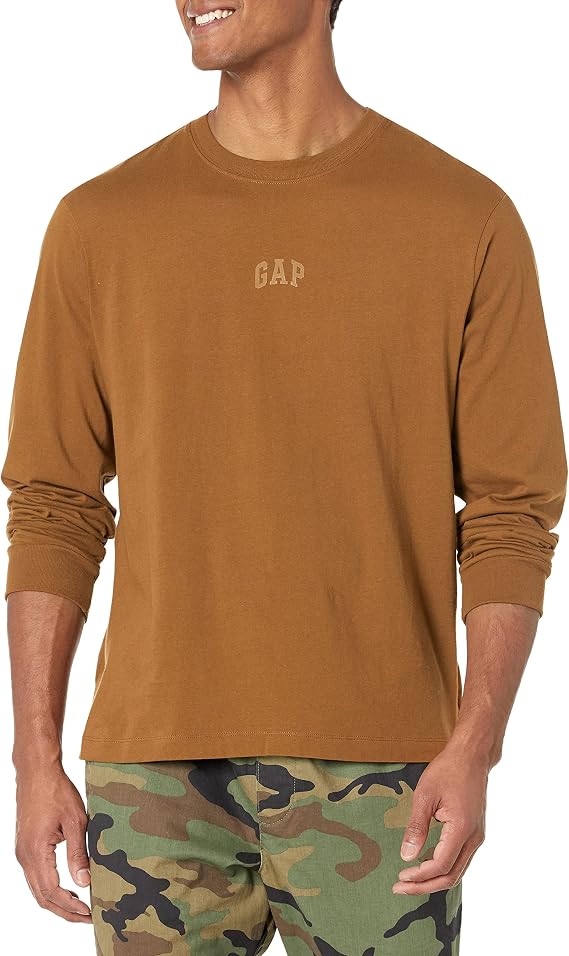Gap Men's Relaxed Fit Long Sleeve Logo Tee T-Shirt